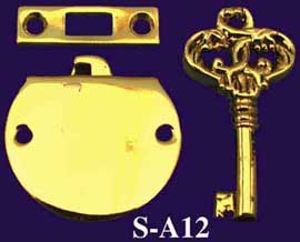 Classic Padlock Fortune Blessing Lock Key with Butterfly Jewelry Box Latch Clasp 