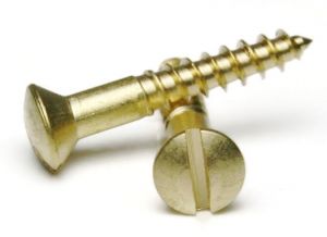 100 Oval Head #10 Brass Screws 1 3/8