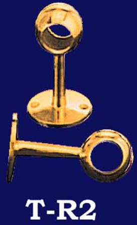 1" Diameter Center Brass Curtain Rod Support (T-R2)