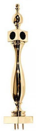 Large Gallery Rail Brass Corner Post Finial (W-4C)