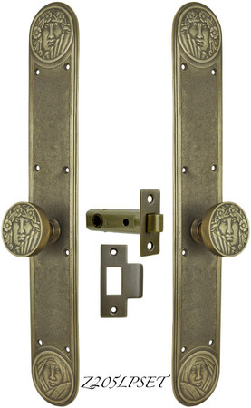 Art Nouveau Lady Face Low Knob Passage Set (Z205LPSET)