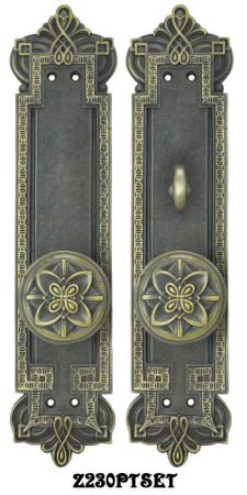 Gothic Byzantine Interior Passage Set with Locking Turnlatch (Z230PTSET)