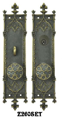 Victorian Amiens Gothic Door Plate Entry Set (Z260SET)