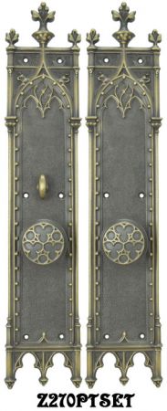 Large Gothic Amiens Interior Passage Set with Locking Turnlatch (Z270PTSET)