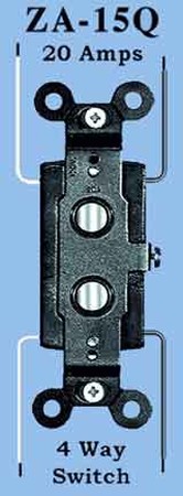 Antique Recreated Pushbutton 4 Way Electric Switch (ZA-15Q)