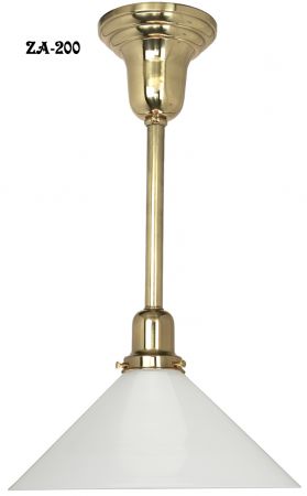 Schoolhouse Pendant Light 15" Pipe Mounted 2 1/4" Fitter (ZA-200)