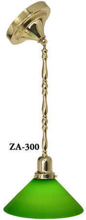 Slanted Ceiling Pendant Light Turned Rod 2 1/4" Fitter (ZA-300)