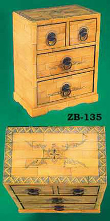 Antique Recreated Scrimshaw Decorated Miniature Chest (ZB-135)