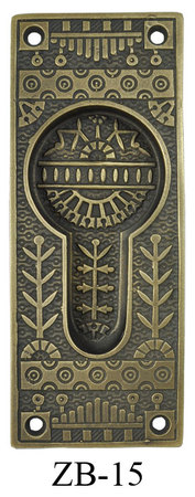 Victorian Windsor Pattern Pocket Door Handle Without Keyhole (ZB-15)