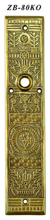 Victorian Windsor Pattern Door Plate Knob Only 12" Tall (ZB-80KO)