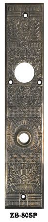 Victorian Windsor Exterior Entry Door Plate 12" Tall (ZB-80SP)