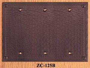 Arts & Crafts Triple Blank Cover Plate Field Pattern (ZC-125B)