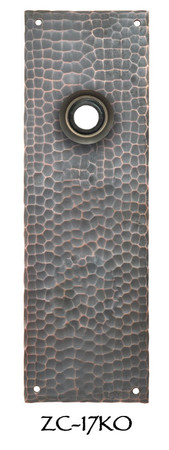 Arts & Crafts Hammered Copper Door Plate (ZC-17KO)
