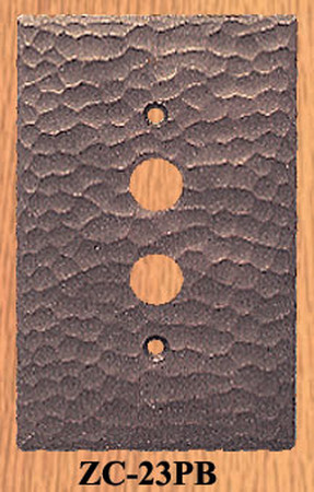 Arts & Crafts Copper Push Button Switch Plate (ZC-23PB)