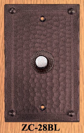 Arts & Crafts Copper Electric Doorbell Field Pattern (ZC-28BL)