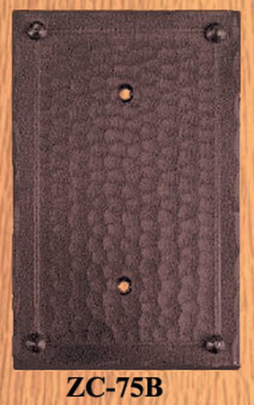 Arts & Crafts Copper Single Switch Plate Blank Field Pattern (ZC-75B)