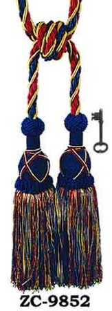 Tassel Curtain Tieback Blue Red Gold (ZC-9852)