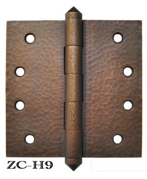 Arts & Crafts Hammered Finish Extruded 4" Wide Hinge (ZC-H9)