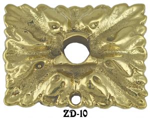 Victorian Rectangular Leaf Motif Drop Backplate (ZD-10)