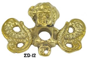 Victorian Cherub Or Cupid Motif Handle Backplate (ZD-12)