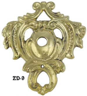 Large Victorian Drop Handle Back Plate Escutcheon (ZD-9)