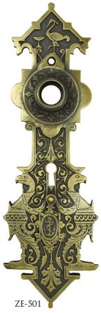 Victorian Stork Door Plate By R&E Circa 1887 (ZE-501)