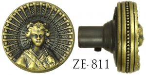 Vintage Door knob Recreated R&E Japanese Lady Geisha Motif Door Knob Circa 1879 (ZE-811)