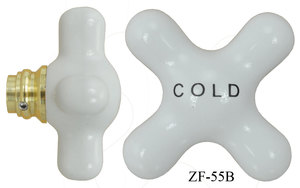 Small Porcelain Sink Handle Cross Handle Cold (ZF-55B)