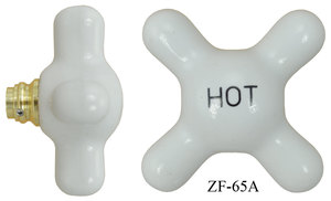 Large Porcelain Cross Handle Porcelain Handle Hot (ZF-65A)