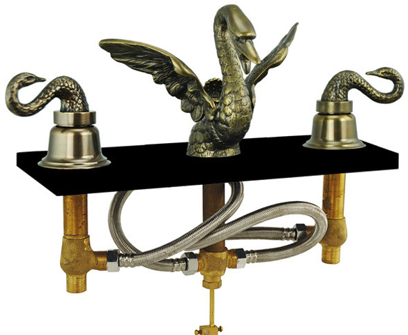 Vintage Hardware & Lighting - Tempered Glass Shelf With Brass