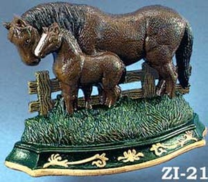 Cast Iron Door Stop Mare & Colt (ZI-21)