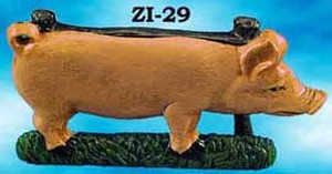 Cast Iron Recreated Pig Letter Or Napkin Holder (ZI-29)