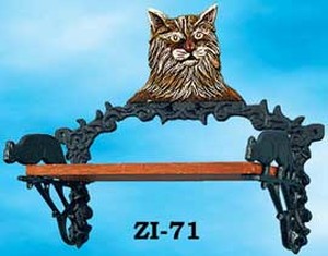 Vintage Hardware & Lighting - Cast Iron Cat Small Shelf (ZI-71)