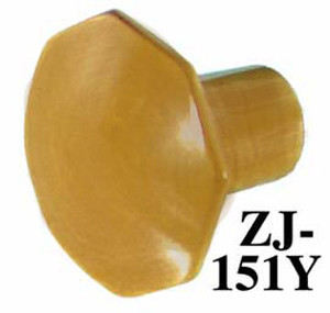 Art Deco Bakelite Caramel Hexagonal Knob 1" (ZJ-151Y)