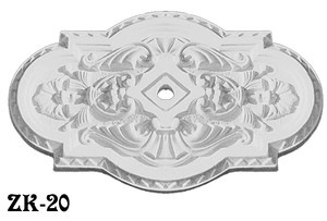 Victorian 23" Rectangular Plaster Ceiling Medallion (ZK-20)
