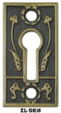 Lost Wax Cast Eastlake Keyhole Escutcheon (ZL-16)