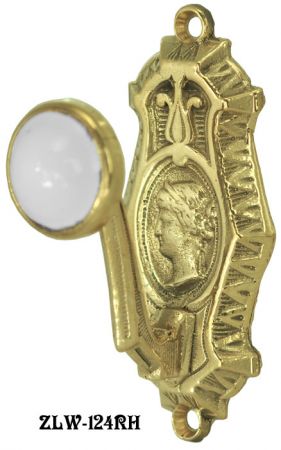 Victorian Robe Hook With Porcelain End (ZLW-124RH)