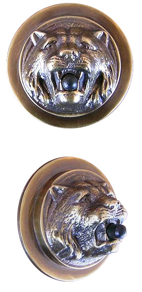 Vintage Style Lion Pushbutton Doorbell (ZLW-132GR)