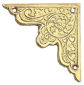 Asian Floral Design Decorative Corner Brass (ZLW-147C)