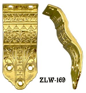 Floral Victorian Design Flat Stair Rail Bracket (ZLW-169)