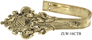 Leaf & Rosetta Brass Curtain Tieback (ZLW-16CTB)