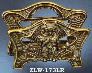 Letter or Napkin Holder Victorian Owl Motif (ZLW-173LR)