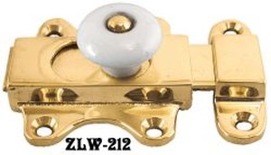 Plain Slide Bolt With Porcelain Knob (ZLW-212)