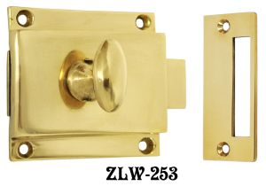 Brass Turn Latch With Rim Catch (ZLW-253)