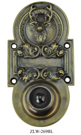 Elk's Club Electric Pushbutton Doorbell (ZLW-269BL)