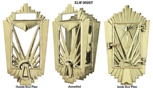 Art Deco Door Grille Or Speakeasy or Peephole Set (ZLW-26DEC)