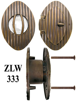 Decorative Deco or Arts and Crafts Door Speakeasy Door Security Viewer or Peephole (ZLW-333)