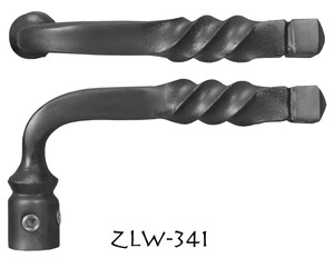 Gothic or Art and Crafts Twisted Iron Lever Handle (ZLW-341)