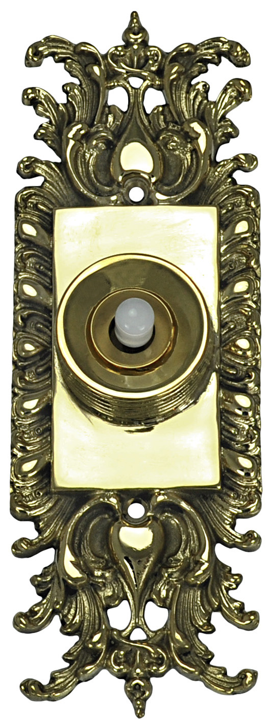 Art Nouveau style brass front doorbell push button bell pusher door bell Z1 