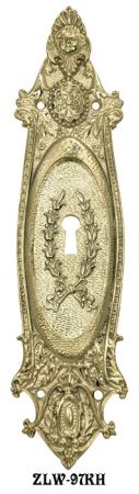 Ornate Victorian Pocket Door Handle With Keyhole (ZLW-97KH)